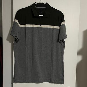 Banana Republic Factory Black and Gray Polo Shirt